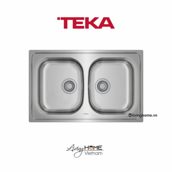 Chậu rửa Teka UNIVERSE 80 T-XP 2B lắp nổi 2 hộc rửa 79cm