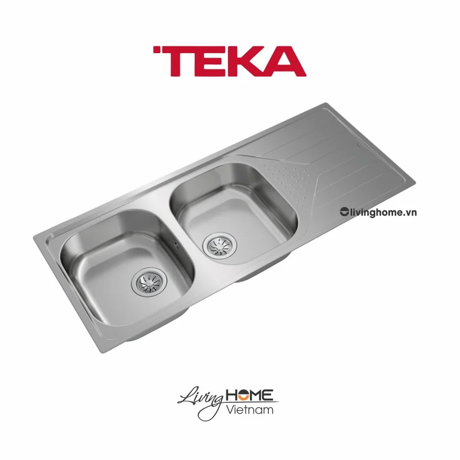 Chậu rửa Teka UNIVERSE 80 T-XP 2B 1D lắp nổi 2 hộc rửa 1 bàn chậu 8 Chậu rửa Teka UNIVERSE 80 T-XP 2B 1D lắp nổi 2 hộc rửa 1 bàn chậu - Ảnh 6