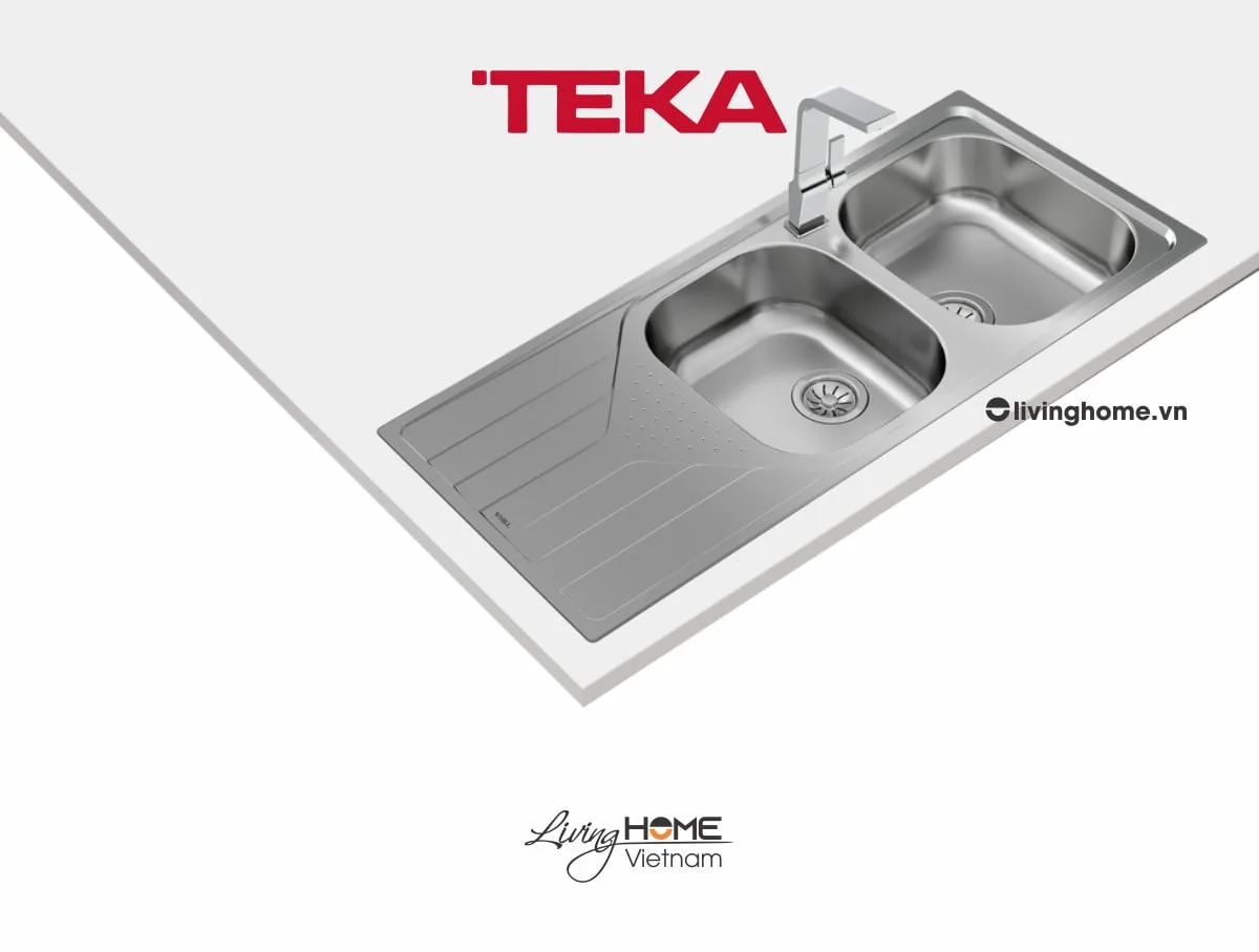 Chậu rửa Teka UNIVERSE 80 T-XP 2B 1D lắp nổi 2 hộc rửa 1 bàn chậu 4 Chậu rửa Teka UNIVERSE 80 T-XP 2B 1D lắp nổi 2 hộc rửa 1 bàn chậu - Ảnh 2
