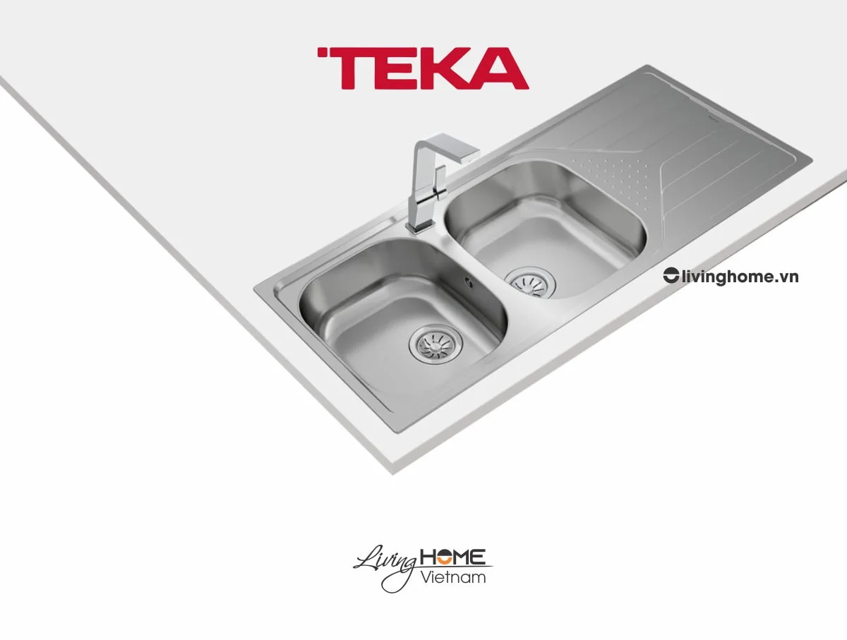Chậu rửa Teka UNIVERSE 80 T-XP 2B 1D lắp nổi 2 hộc rửa 1 bàn chậu 6 Chậu rửa Teka UNIVERSE 80 T-XP 2B 1D lắp nổi 2 hộc rửa 1 bàn chậu - Ảnh 4