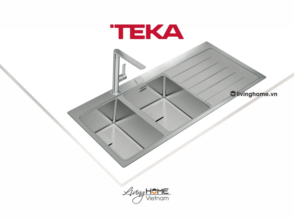 Chậu rửa Teka ZENIT RS15 2B 1D lắp nổi 2 hộc rửa 1 bàn chậu 4 Chậu rửa Teka ZENIT RS15 2B 1D lắp nổi 2 hộc rửa 1 bàn chậu - Ảnh 2