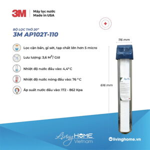 Combo lọc khử sắt và làm mềm nước tổng đầu nguồn 3M nhập khẩu Mỹ 10 Combo lọc khử sắt và làm mềm nước tổng đầu nguồn 3M nhập khẩu Mỹ