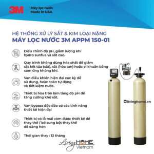 Combo lọc khử sắt và làm mềm nước tổng đầu nguồn 3M nhập khẩu Mỹ 9 Combo lọc khử sắt và làm mềm nước tổng đầu nguồn 3M nhập khẩu Mỹ