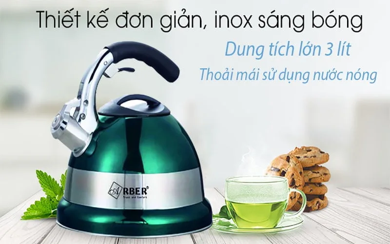Ấm đun nước Arber AB03NB Inox 304 3L 5 Ấm đun nước Arber AB03NB Inox 304 3L - Ảnh 3