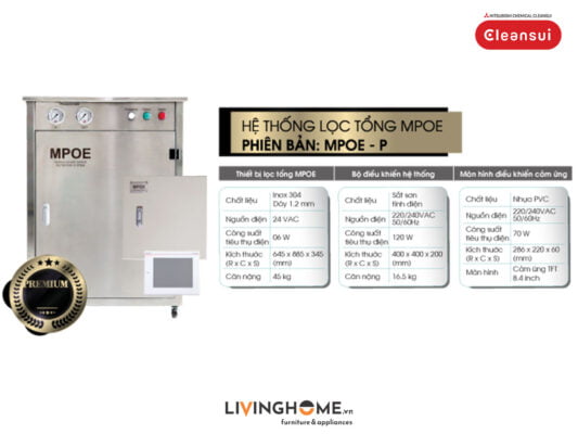 Hệ thống lọc tổng Cleansui MPOE-P nhập khẩu Nhật 2025