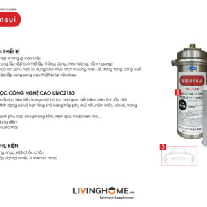 Hệ thống lọc Cleansui MP02-3 dùng cho thương mại nhập khẩu Nhật 17 Hệ thống lọc Cleansui MP02-3 dùng cho thương mại nhập khẩu Nhật