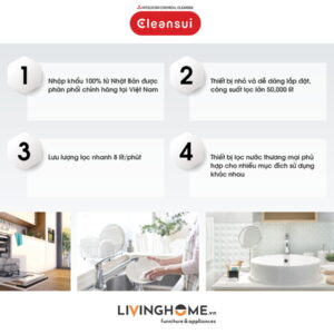 Hệ thống lọc Cleansui MP02-4 dùng cho thương mại nhập khẩu Nhật 20 Hệ thống lọc Cleansui MP02-4 dùng cho thương mại nhập khẩu Nhật