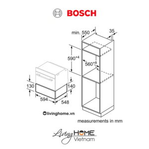Khay giữ ấm Bosch BIC630NS1B - 20 lít 14cm