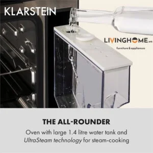 Alternative view of Lò hấp Klarstein KL-MASTERFRESH STEAM OVEN thiết kế mặt kính đen mạnh mẽ