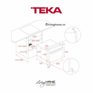 Lò hấp Teka HLC 847 SC âm kết hợp nướng 15 chức năng