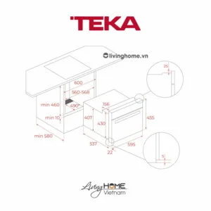 Lò hấp Teka HLC 847 SC âm kết hợp nướng 15 chức năng 11 Lò hấp Teka HLC 847 SC âm kết hợp nướng 15 chức năng