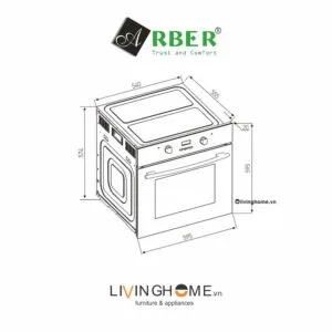 Lò nướng Arber ABLN65L 9 chức năng 65L 7 Lò nướng Arber ABLN65L 9 chức năng 65L