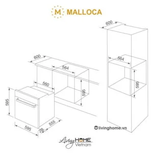 Lò nướng Malloca MOV-659 PGR âm tủ màu xám 9 chức năng 11 Lò nướng Malloca MOV-659 PGR âm tủ màu xám 9 chức năng