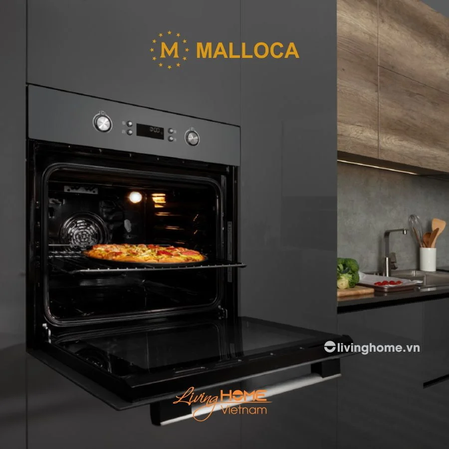 Lò nướng Malloca MOV-659 PGR âm tủ màu xám 9 chức năng 6 Lò nướng Malloca MOV-659 PGR âm tủ màu xám 9 chức năng - Ảnh 4