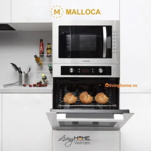 Alternative view of Lò nướng Malloca MOV-659I âm tủ màu đen phối inox 9 chức năng