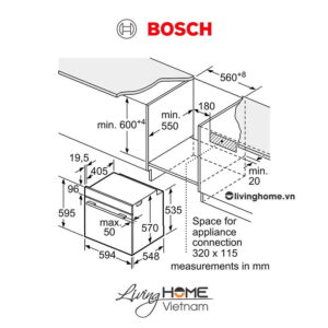 Lò nướng Bosch HBA534BS0A - Âm tủ 71 lít 60cm 14 Lò nướng Bosch HBA534BS0A - Âm tủ 71 lít 60cm