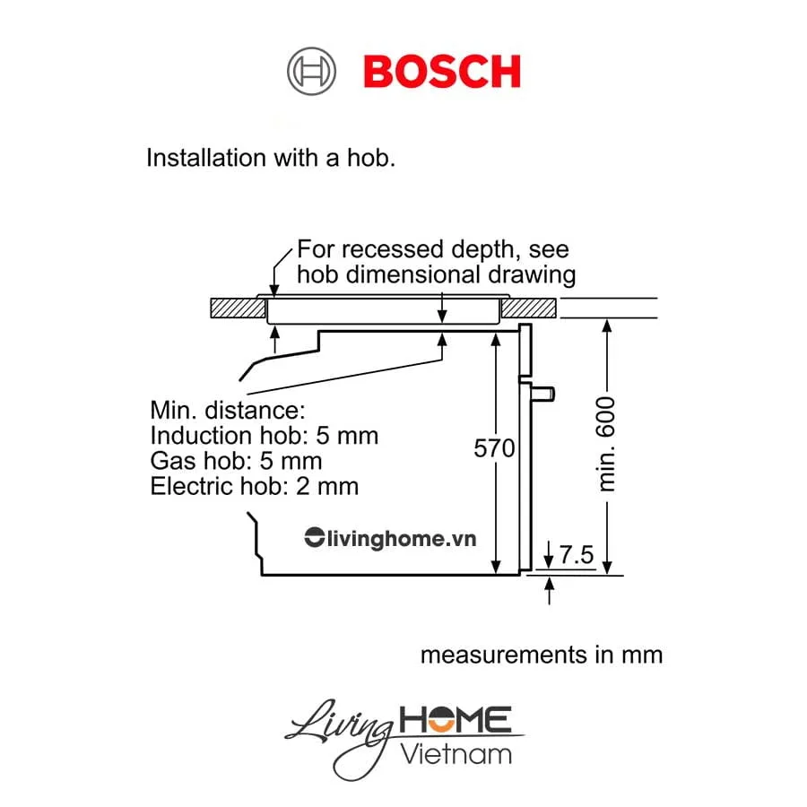 Lò nướng Bosch HBA534BS0A - Âm tủ 71 lít 60cm 10 Lò nướng Bosch HBA534BS0A - Âm tủ 71 lít 60cm - Ảnh 8