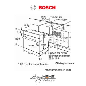 Lò nướng Bosch HBF113BR0A - Âm tủ 66 lít 60cm