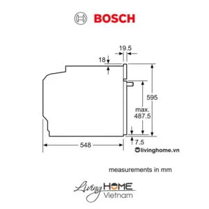 Lò nướng Bosch HBG633BS1A - Âm tủ 71 lít 60cm