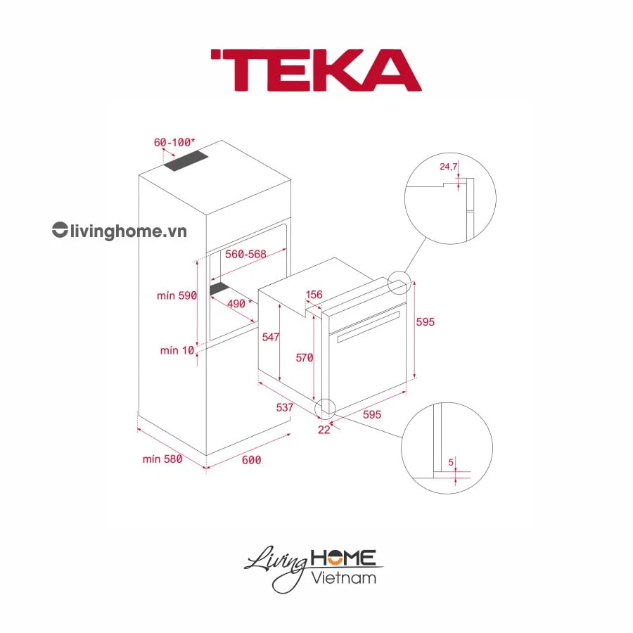 Lò nướng Teka AirFry HLB 8416 âm kết hợp chức năng chiên không dầu 9 Lò nướng Teka AirFry HLB 8416 âm kết hợp chức năng chiên không dầu - Ảnh 7