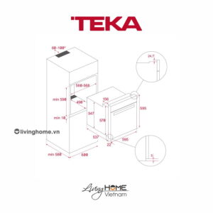 Lò nướng Teka HSB 6525 âm đối lưu 6 chức năng nướng 13 Lò nướng Teka HSB 6525 âm đối lưu 6 chức năng nướng