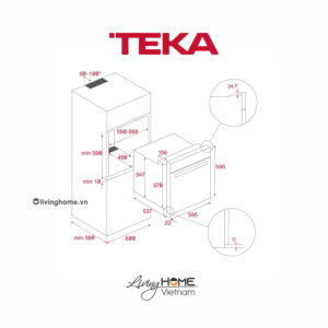 Lò nướng Teka HLB 8400 BK âm tiết kiệm điện năng