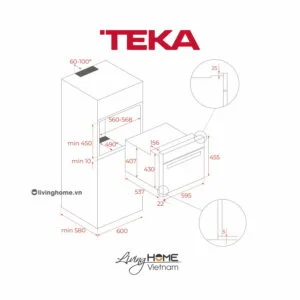 Lò nướng Teka HLC 840 âm 9 chức năng nướng dung tích 44L 17 Lò nướng Teka HLC 840 âm 9 chức năng nướng dung tích 44L