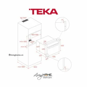 Lò nướng Teka HLC 844C BK SS đối lưu kết hợp vi sóng dung tích 40L