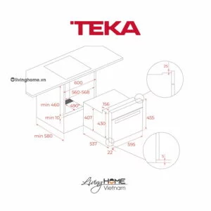 Lò nướng Teka HLC 844C BK SS đối lưu kết hợp vi sóng dung tích 40L