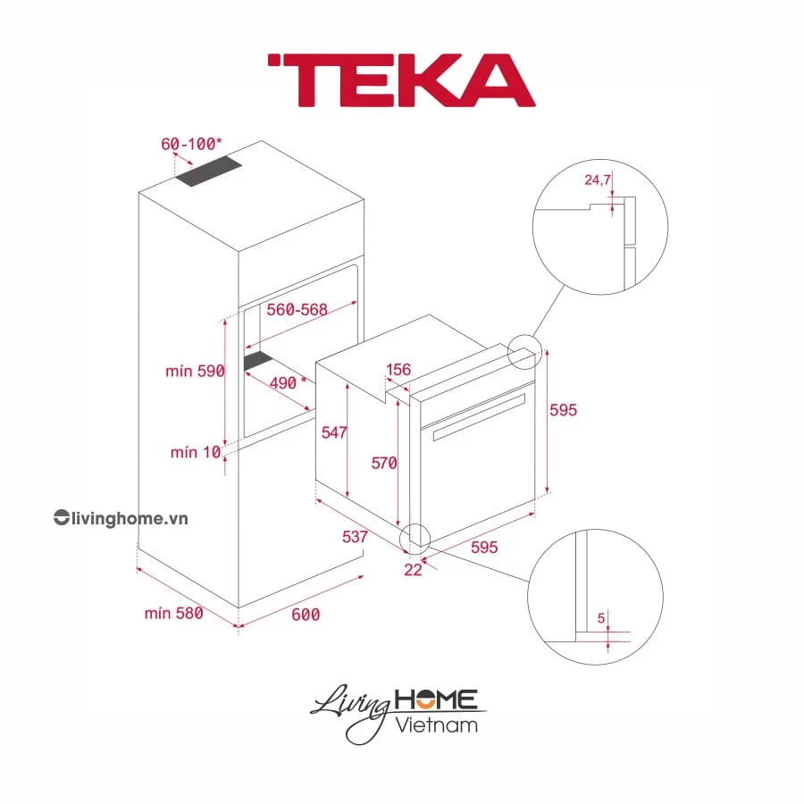 Lò nướng Teka HSB 610 tiết kiệm điện năng dung tích 70L 4 Lò nướng Teka HSB 610 tiết kiệm điện năng dung tích 70L - Ảnh 2