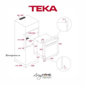 Alternative view of Lò nướng Teka HSB 615 thép không gỉ dung tích 70L
