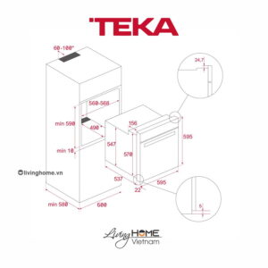 Lò nướng Teka HSB 635 đối lưu 8 chức năng dung tích 70L