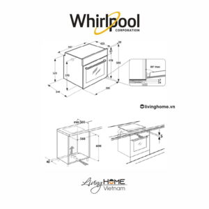Lò Nướng Âm Whirlpool AKP3534HIXAUS, 71L, 8 Chức Năng