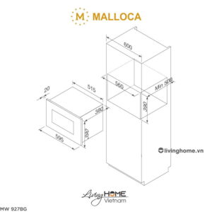 Lò vi sóng Malloca MW-927BG đen âm tủ dung tích 27L thiết kế nhỏ gọn 15 Lò vi sóng Malloca MW-927BG đen âm tủ dung tích 27L thiết kế nhỏ gọn