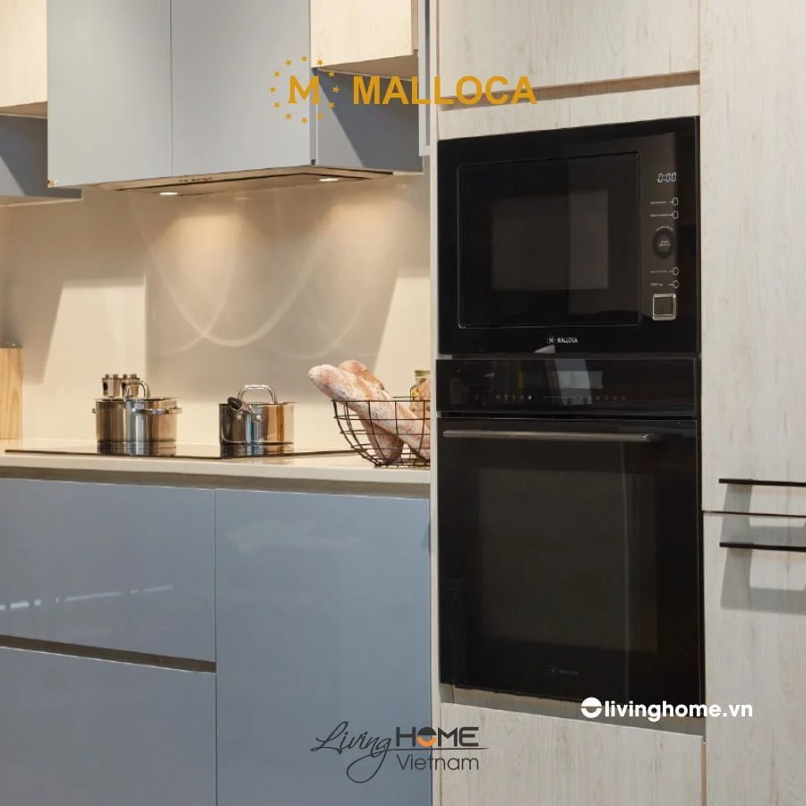 Lò vi sóng Malloca MW-927BG đen âm tủ dung tích 27L thiết kế nhỏ gọn - Ảnh 5