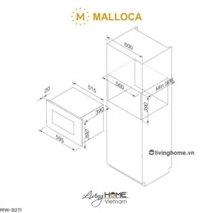 Lò vi sóng Malloca MW-927I âm tủ 5 mức công suất vi sóng dung tích 27L 13 Lò vi sóng Malloca MW-927I âm tủ 5 mức công suất vi sóng dung tích 27L