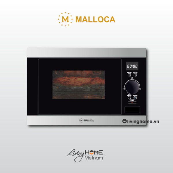 Lò vi sóng Malloca MW 927S âm tủ màu đen phối inox dung tích 27L