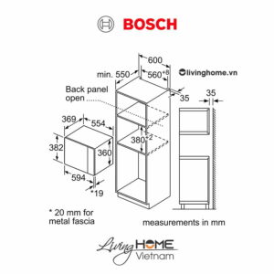 Lò vi sóng Bosch BEL554MS0B - 25 lít 38cm