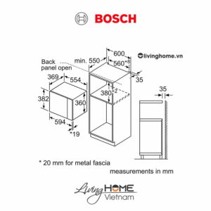 Lò vi sóng Bosch BEL554MS0B - 25 lít 38cm