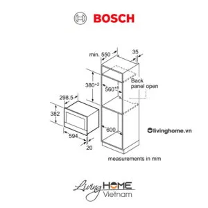 Lò vi sóng Bosch BFL634GS1B - 21 lít 38cm 13 Lò vi sóng Bosch BFL634GS1B - 21 lít 38cm