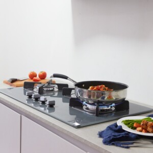 Bếp Gas Âm Malloca AS 9603DG, 3 Gas, Mâm Sabaf Ý