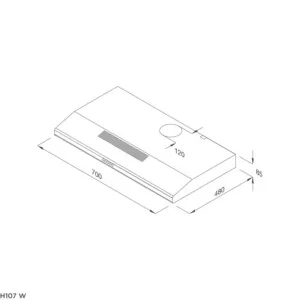 Máy Hút Mùi Malloca H107W, 70CM, Cổ Điển, 350 m3/h