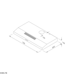 Máy Hút Mùi Malloca H365.7B, 70CM, Cổ Điển, 500 m3/h