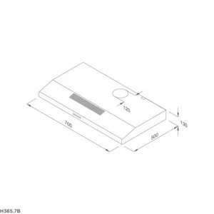 Máy Hút Mùi Malloca H365.7B, 70CM, Cổ Điển, 500 m3/h