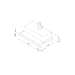 Máy Hút Mùi Âm Tủ Malloca K1506 TC, 60CM, 500 m3/h, Cảm Ứng