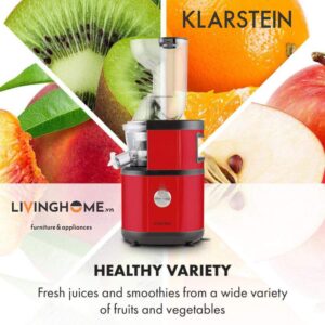 Máy ép chậm Klarstein KL-400W Red thiết kế vỏ thép không gỉ màu đỏ siêu bền 13 Máy ép chậm Klarstein KL-400W Red thiết kế vỏ thép không gỉ màu đỏ siêu bền
