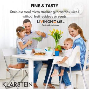 Máy ép chậm Klarstein KL-400W Red thiết kế vỏ thép không gỉ màu đỏ siêu bền 11 Máy ép chậm Klarstein KL-400W Red thiết kế vỏ thép không gỉ màu đỏ siêu bền