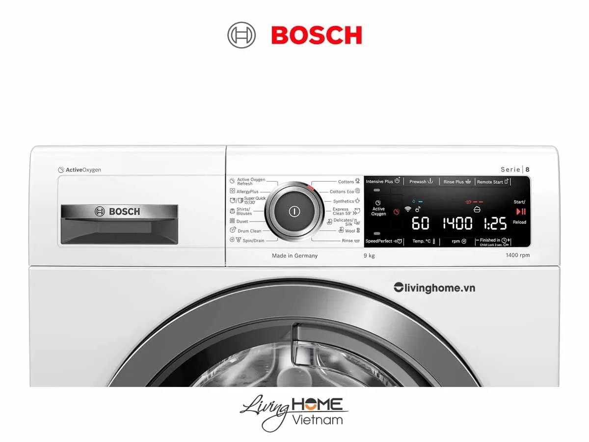Máy giặt Bosch WAV28L40SG - Cửa trước 14 chương trình Active Oxygen 9KG 6 Máy giặt Bosch WAV28L40SG - Cửa trước 14 chương trình Active Oxygen 9KG - Ảnh 4