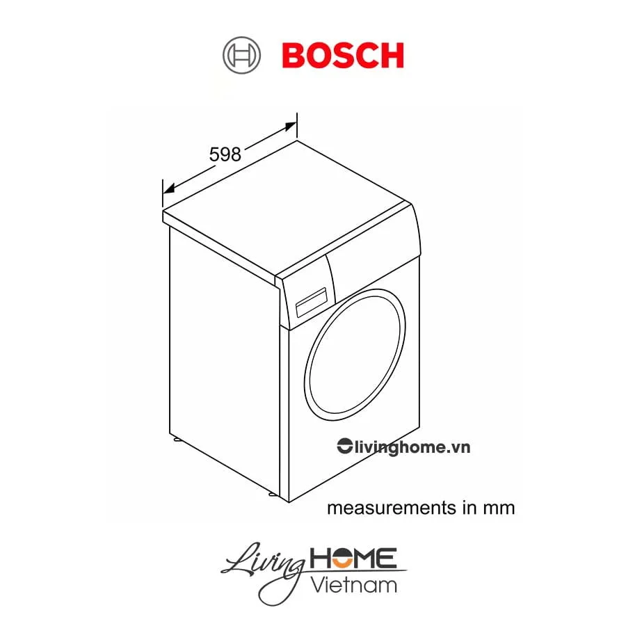 Máy giặt Bosch WAV28L40SG - Cửa trước 14 chương trình Active Oxygen 9KG 9 Máy giặt Bosch WAV28L40SG - Cửa trước 14 chương trình Active Oxygen 9KG - Ảnh 7