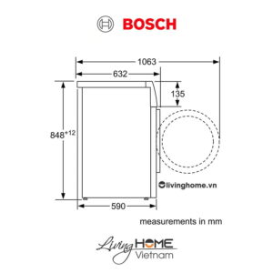 Máy giặt Bosch WAV28L40SG - Cửa trước 14 chương trình Active Oxygen 9KG 17 Máy giặt Bosch WAV28L40SG - Cửa trước 14 chương trình Active Oxygen 9KG
